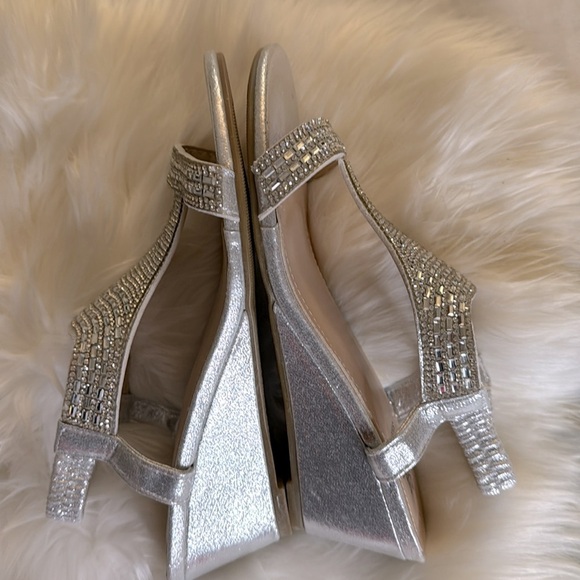 G.C Janice Rhinestone Slip on Wedge Women’s Glamorous Bling Shoes - Picture 8 of 10